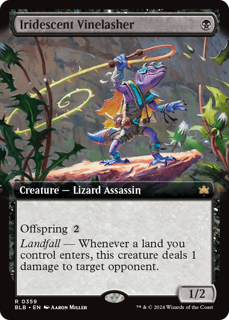 Iridescent Vinelasher (Extended Art) [Bloomburrow] MTG Single Magic: The Gathering | Red Claw Gaming