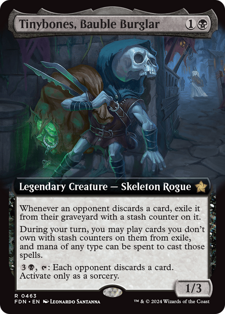 Tinybones, Bauble Burglar (Extended Art) [Foundations] MTG Single Magic: The Gathering | Red Claw Gaming