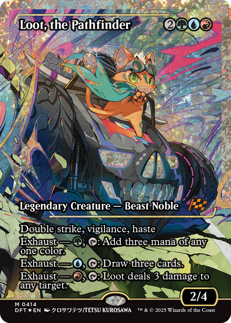 Loot, the Pathfinder (Showcase) (Fracture Foil) [Aetherdrift] MTG Single Magic: The Gathering | Red Claw Gaming