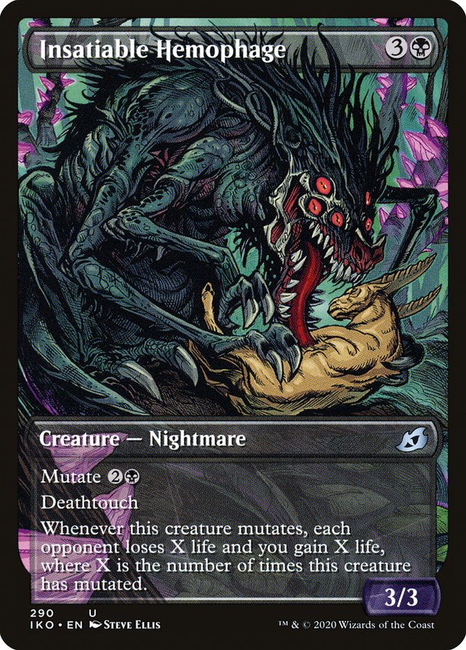 Insatiable Hemophage (Showcase) [Ikoria: Lair of Behemoths] MTG Single Magic: The Gathering | Red Claw Gaming