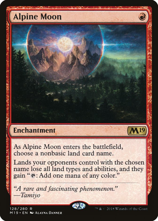 Alpine Moon [Core Set 2019] MTG Single Magic: The Gathering | Red Claw Gaming