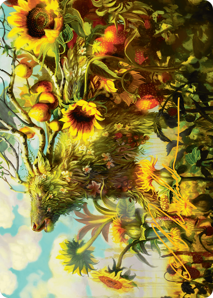 Beza, the Bounding Spring Art Card (Gold-Stamped Signature) [Bloomburrow Art Series] MTG Single Magic: The Gathering    | Red Claw Gaming