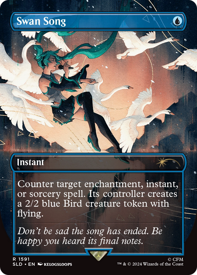 Swan Song (1591) (Rainbow Foil) [Secret Lair Drop Series] MTG Single Magic: The Gathering | Red Claw Gaming