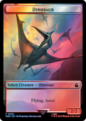 Human (0037) // Dinosaur Double-Sided Token (Surge Foil) [Doctor Who Tokens] MTG Single Magic: The Gathering | Red Claw Gaming