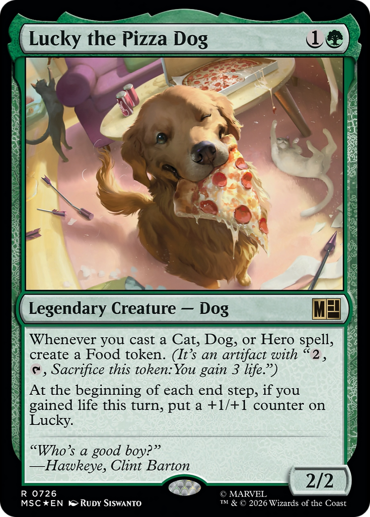 Lucky the Pizza Dog [Marvel Super Heroes Commander] MTG Single Magic: The Gathering | Red Claw Gaming