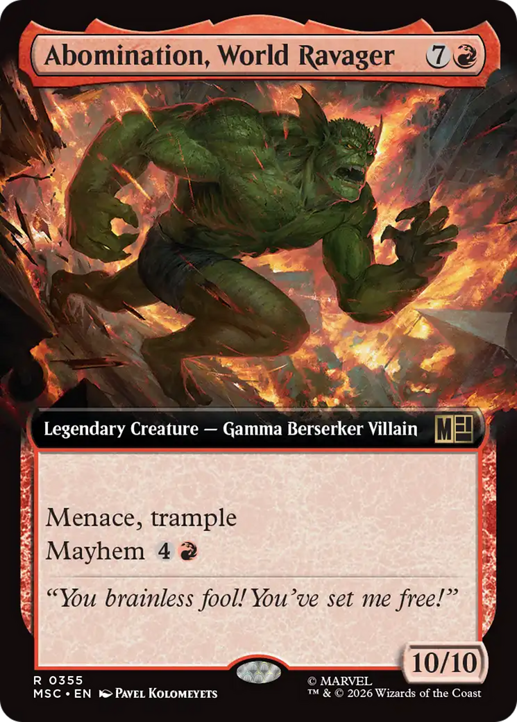 Abomination, World Ravager (Extended Art) [Marvel Super Heroes Commander] | Red Claw Gaming