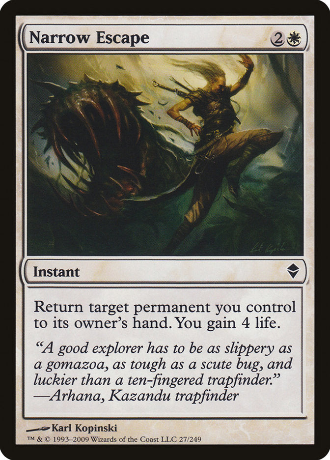 Narrow Escape [Zendikar] MTG Single Magic: The Gathering | Red Claw Gaming