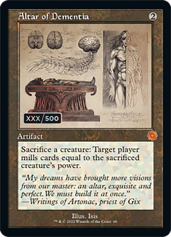 Altar of Dementia (Retro Schematic) (Serialized) [The Brothers' War Retro Artifacts] MTG Single Magic: The Gathering | Red Claw Gaming