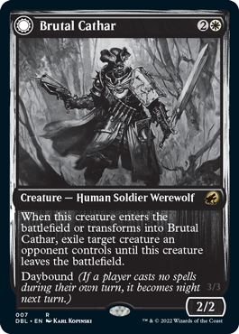 Brutal Cathar // Moonrage Brute [Innistrad: Double Feature] MTG Single Magic: The Gathering | Red Claw Gaming