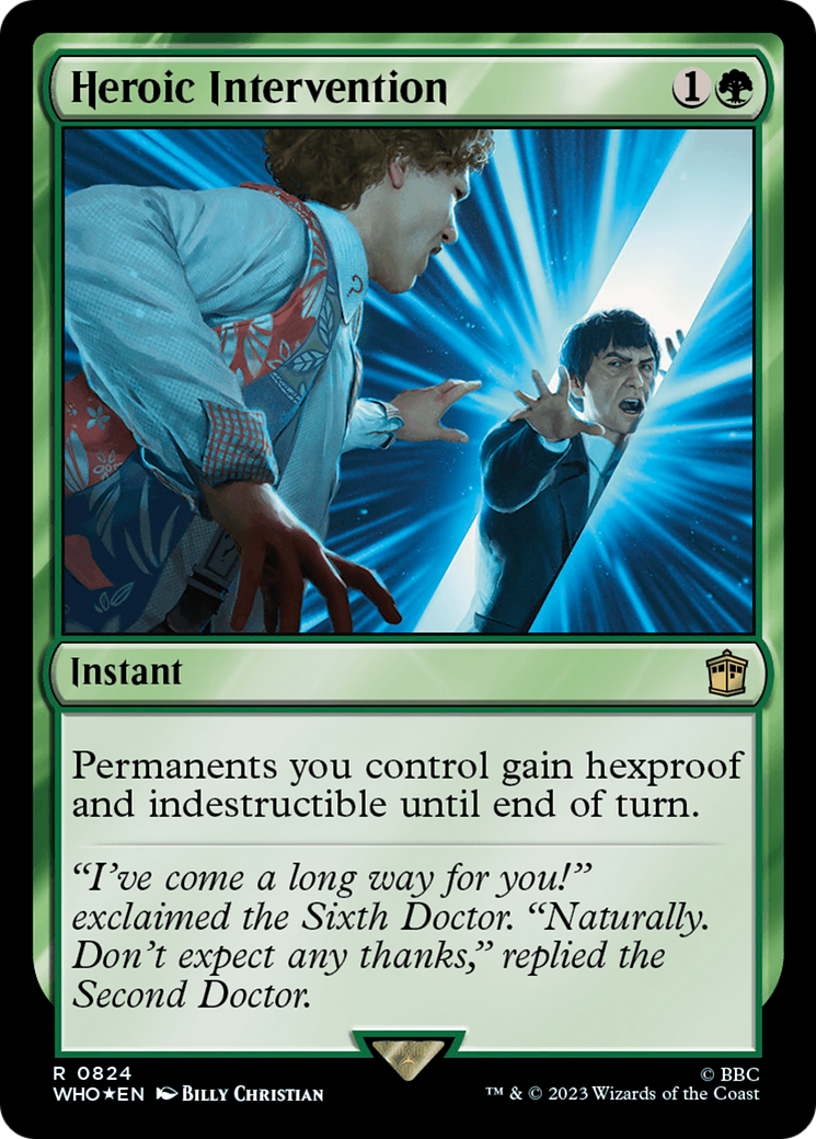 Heroic Intervention (Surge Foil) [Doctor Who] MTG Single Magic: The Gathering | Red Claw Gaming