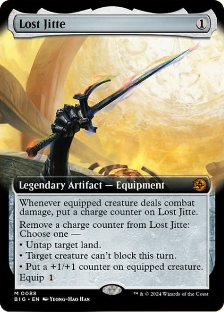 Lost Jitte (Extended Art) [Outlaws of Thunder Junction: The Big Score] MTG Single Magic: The Gathering    | Red Claw Gaming