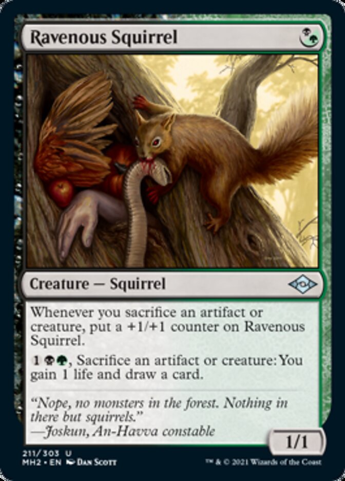 Ravenous Squirrel [Modern Horizons 2] MTG Single Magic: The Gathering | Red Claw Gaming