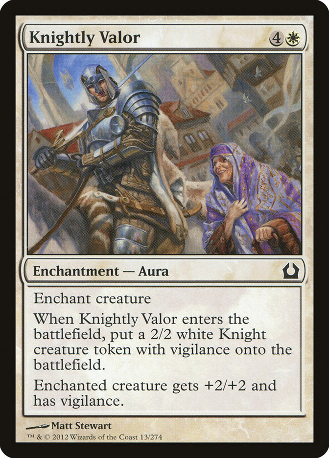Knightly Valor [Return to Ravnica] MTG Single Magic: The Gathering | Red Claw Gaming