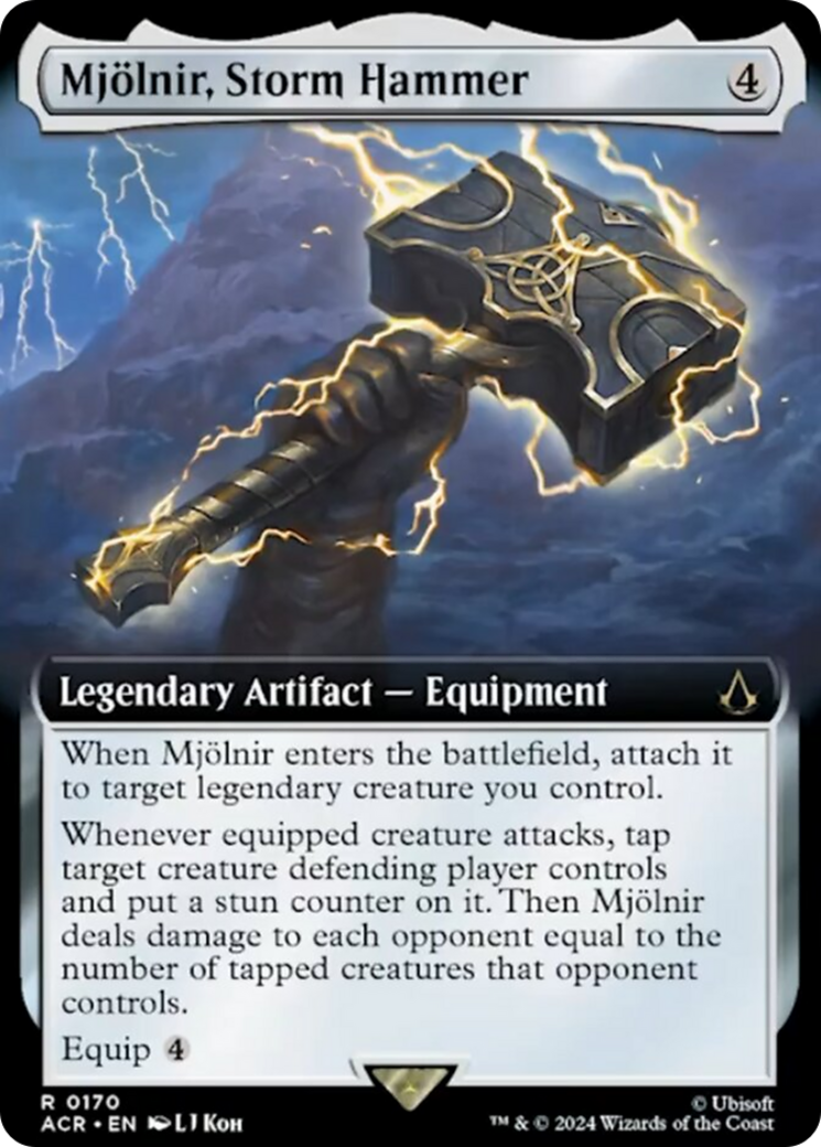 Mjolnir, Storm Hammer (Extended Art) [Assassin's Creed] MTG Single Magic: The Gathering | Red Claw Gaming