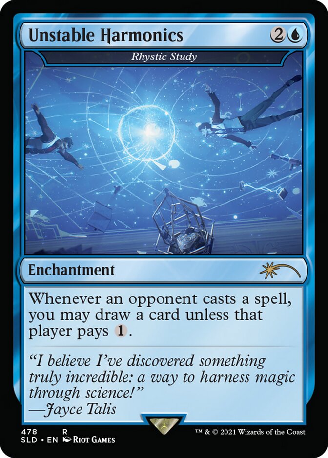 Rhystic Study - Unstable Harmonics [Secret Lair Drop Series] MTG Single Magic: The Gathering | Red Claw Gaming