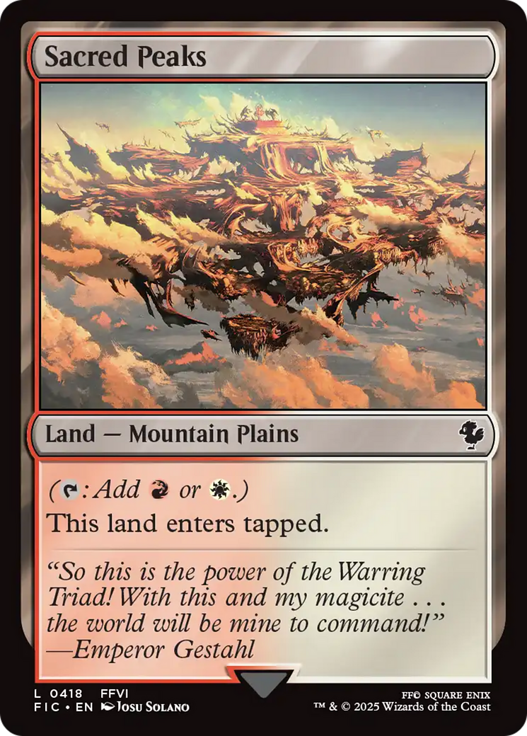 Sacred Peaks [FINAL FANTASY Commander] MTG Single Magic: The Gathering | Red Claw Gaming