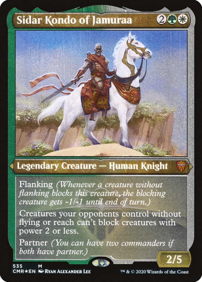 Sidar Kondo of Jamuraa (Etched) [Commander Legends] MTG Single Magic: The Gathering | Red Claw Gaming