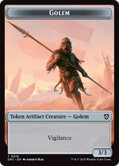 Golem (0015) // Thopter (0009) Double-Sided Token [Aetherdrift Tokens] MTG Single Magic: The Gathering | Red Claw Gaming