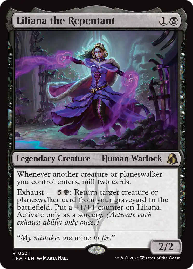 Liliana the Repentant [Reality Fracture] | Red Claw Gaming