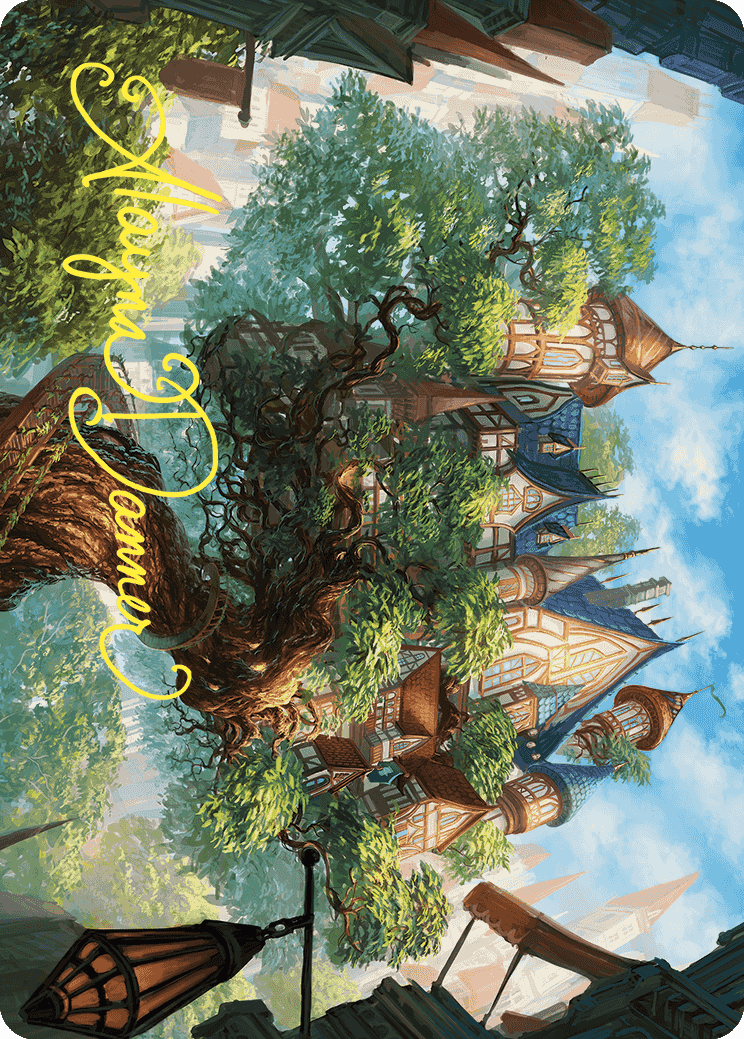 Edgewall Inn Art Card (Gold-Stamped Signature) [Wilds of Eldraine Art Series] MTG Single Magic: The Gathering | Red Claw Gaming