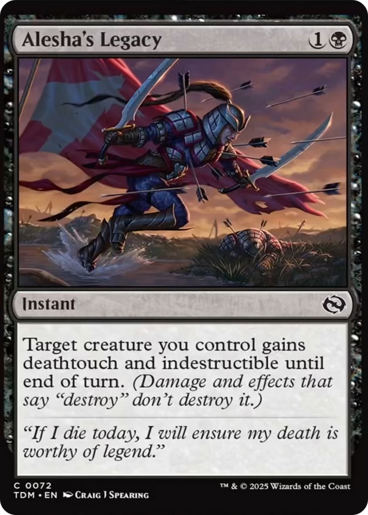 Alesha's Legacy [Tarkir: Dragonstorm] MTG Single Magic: The Gathering | Red Claw Gaming