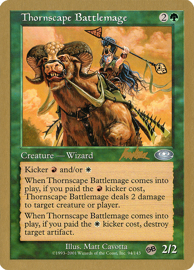 Thornscape Battlemage (Brian Kibler) (SB) [World Championship Decks 2002] MTG Single Magic: The Gathering | Red Claw Gaming