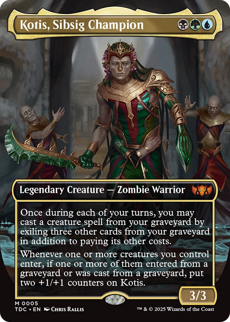 Kotis, Sibsig Champion (Borderless) [Tarkir: Dragonstorm Commander] MTG Single Magic: The Gathering | Red Claw Gaming