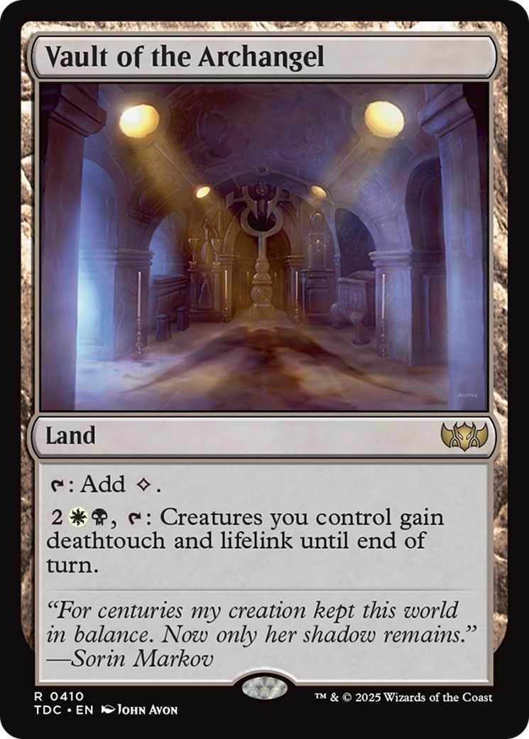 Vault of the Archangel [Tarkir: Dragonstorm Commander] MTG Single Magic: The Gathering | Red Claw Gaming