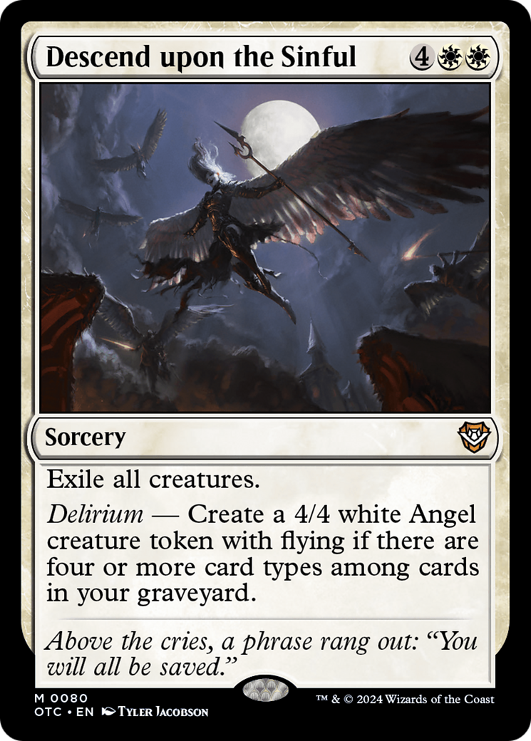 Descend upon the Sinful [Outlaws of Thunder Junction Commander] MTG Single Magic: The Gathering | Red Claw Gaming