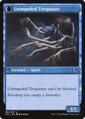 Uninvited Geist // Unimpeded Trespasser [Shadows over Innistrad] MTG Single Magic: The Gathering | Red Claw Gaming