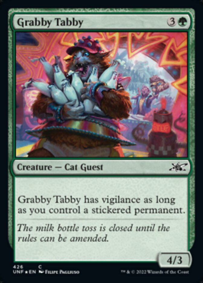 Grabby Tabby (Galaxy Foil) [Unfinity] MTG Single Magic: The Gathering    | Red Claw Gaming