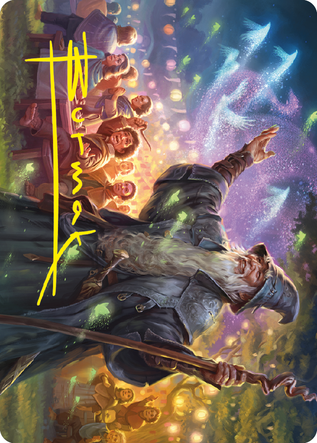 Gandalf, Friend of the Shire Art Card (Gold-Stamped Signature) [The Lord of the Rings: Tales of Middle-earth Art Series] MTG Single Magic: The Gathering | Red Claw Gaming