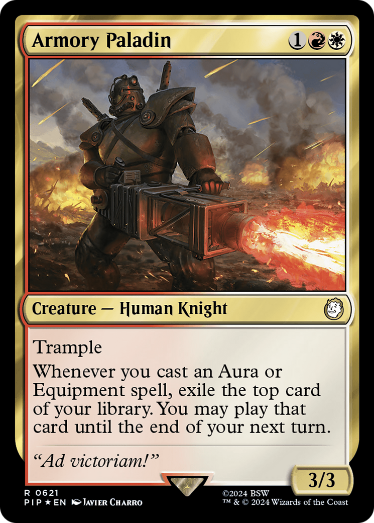 Armory Paladin (Surge Foil) [Fallout] MTG Single Magic: The Gathering    | Red Claw Gaming