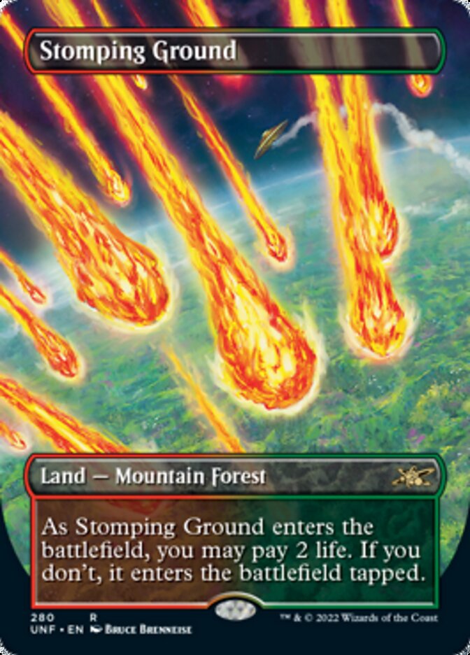 Stomping Ground (Borderless) [Unfinity] MTG Single Magic: The Gathering    | Red Claw Gaming