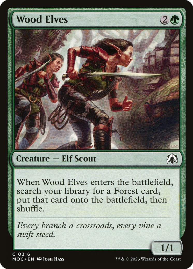 Wood Elves [March of the Machine Commander] MTG Single Magic: The Gathering | Red Claw Gaming