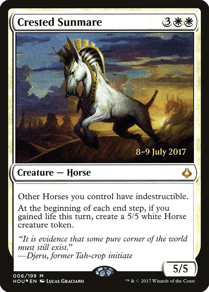 Crested Sunmare [Hour of Devastation Prerelease Promos] MTG Single Magic: The Gathering | Red Claw Gaming