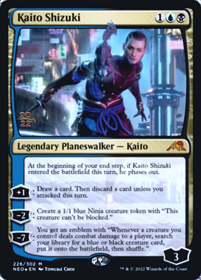 Kaito Shizuki [Kamigawa: Neon Dynasty Prerelease Promos] MTG Single Magic: The Gathering | Red Claw Gaming