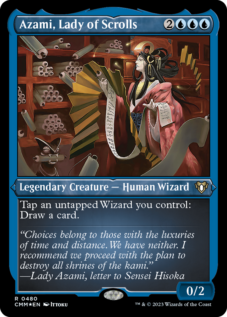 Azami, Lady of Scrolls (Foil Etched) [Commander Masters] MTG Single Magic: The Gathering | Red Claw Gaming