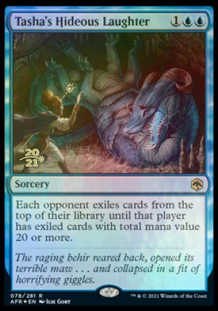 Tasha's Hideous Laughter [Dungeons & Dragons: Adventures in the Forgotten Realms Prerelease Promos] MTG Single Magic: The Gathering | Red Claw Gaming