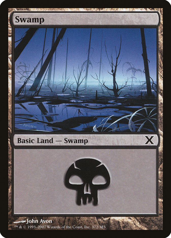 Swamp (372) [Tenth Edition] MTG Single Magic: The Gathering | Red Claw Gaming