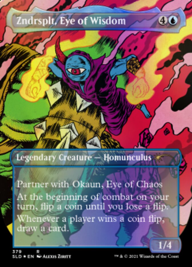 Zndrsplt, Eye of Wisdom // Zndrsplt, Eye of Wisdom (Borderless) [Secret Lair Drop Series] MTG Single Magic: The Gathering | Red Claw Gaming