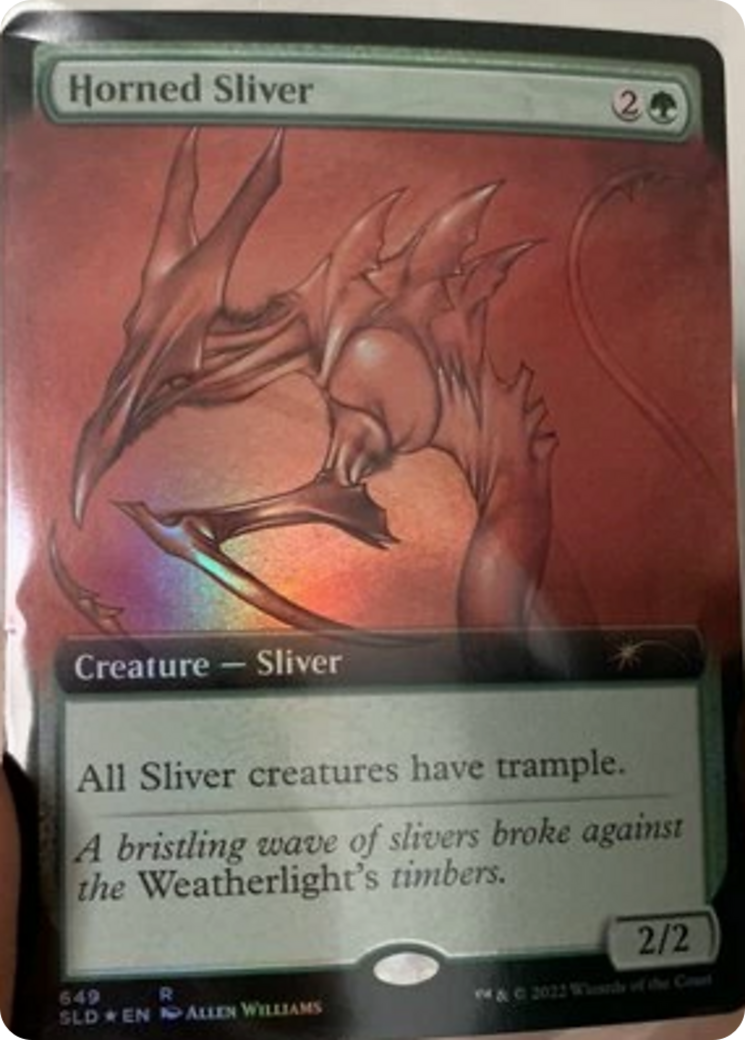 Horned Sliver (Extended Art) [Secret Lair Drop Promos] MTG Single Magic: The Gathering | Red Claw Gaming