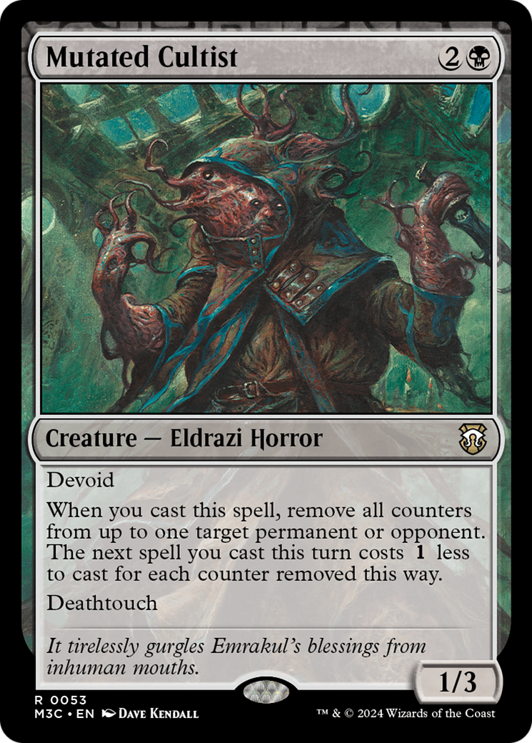Mutated Cultist (Ripple Foil) [Modern Horizons 3 Commander] MTG Single Magic: The Gathering | Red Claw Gaming