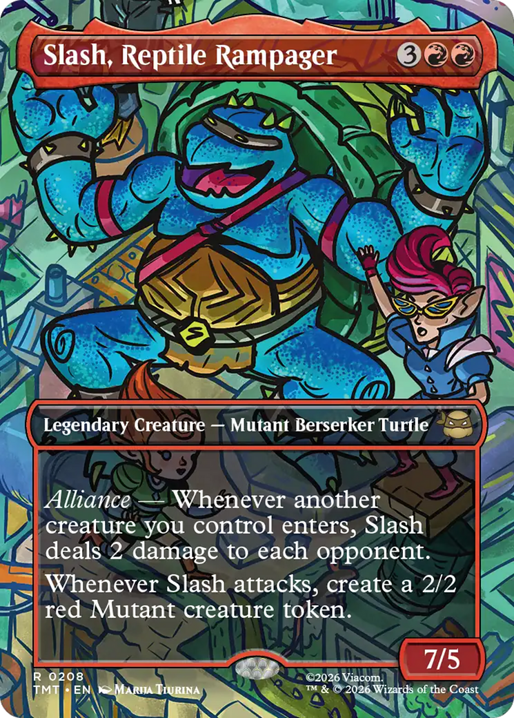 Slash, Reptile Rampager (Borderless) [Teenage Mutant Ninja Turtles] MTG Single Magic: The Gathering | Red Claw Gaming