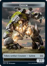 Golem // Elf Warrior Double-Sided Token [Double Masters Tokens] MTG Single Magic: The Gathering | Red Claw Gaming