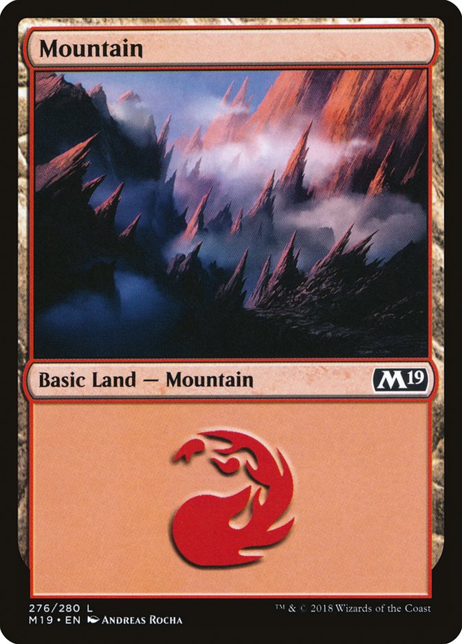 Mountain (276) [Core Set 2019] MTG Single Magic: The Gathering | Red Claw Gaming