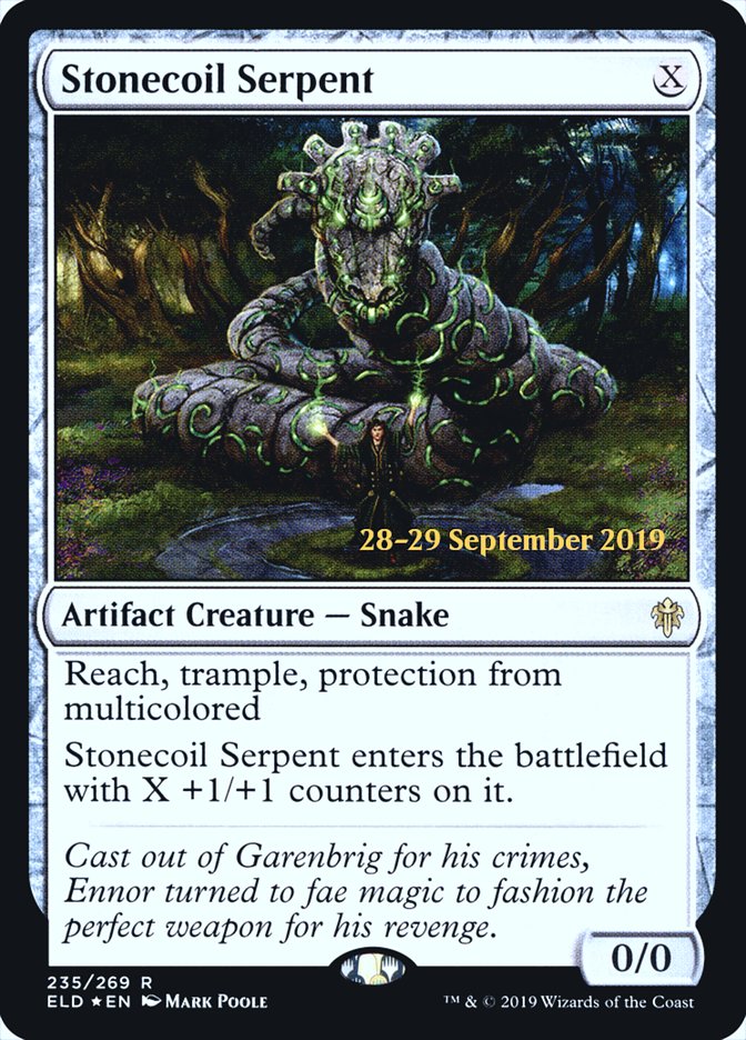 Stonecoil Serpent [Throne of Eldraine Prerelease Promos] MTG Single Magic: The Gathering | Red Claw Gaming