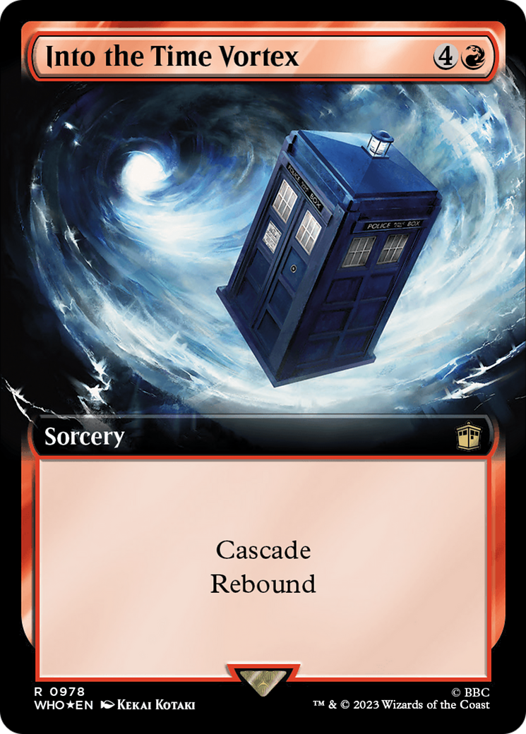 Into the Time Vortex (Extended Art) (Surge Foil) [Doctor Who] MTG Single Magic: The Gathering | Red Claw Gaming