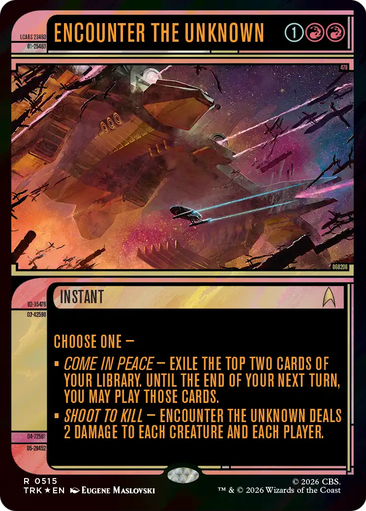 Encounter the Unknown (Showcase) (Surge Foil) [Star Trek] MTG Single Magic: The Gathering | Red Claw Gaming