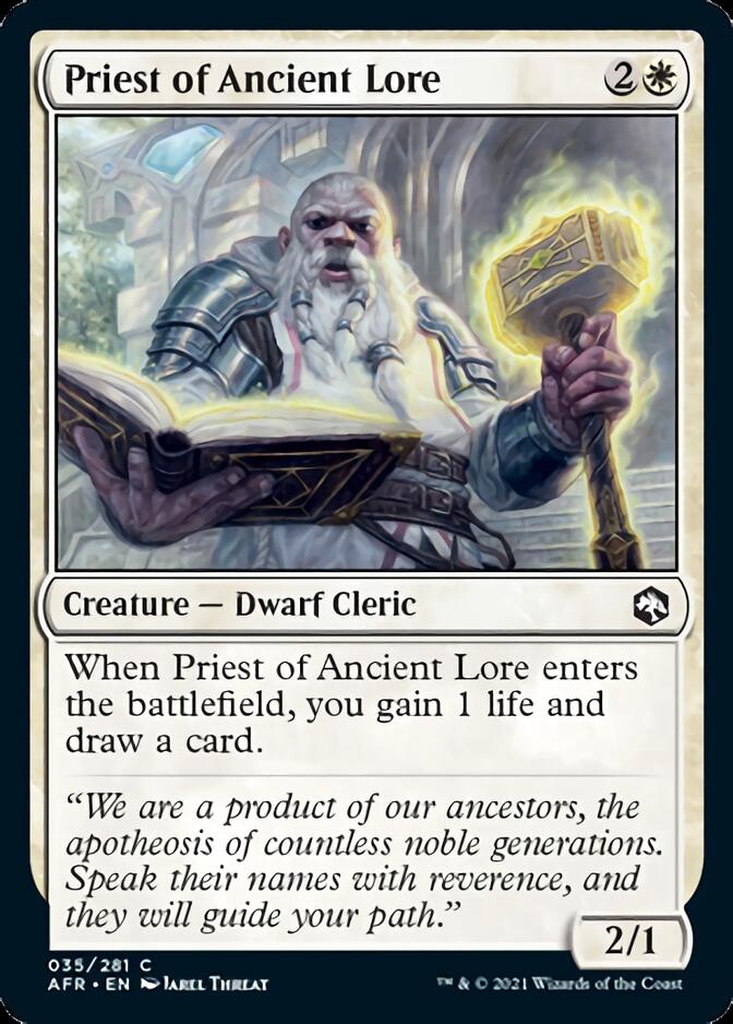 Priest of Ancient Lore [Dungeons & Dragons: Adventures in the Forgotten Realms] MTG Single Magic: The Gathering | Red Claw Gaming